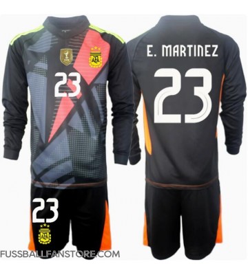 Argentinien Emiliano Martinez #23 Torwart Replik Heimtrikot Kinder Copa America 2024 Langarm (+ Kurze Hosen)